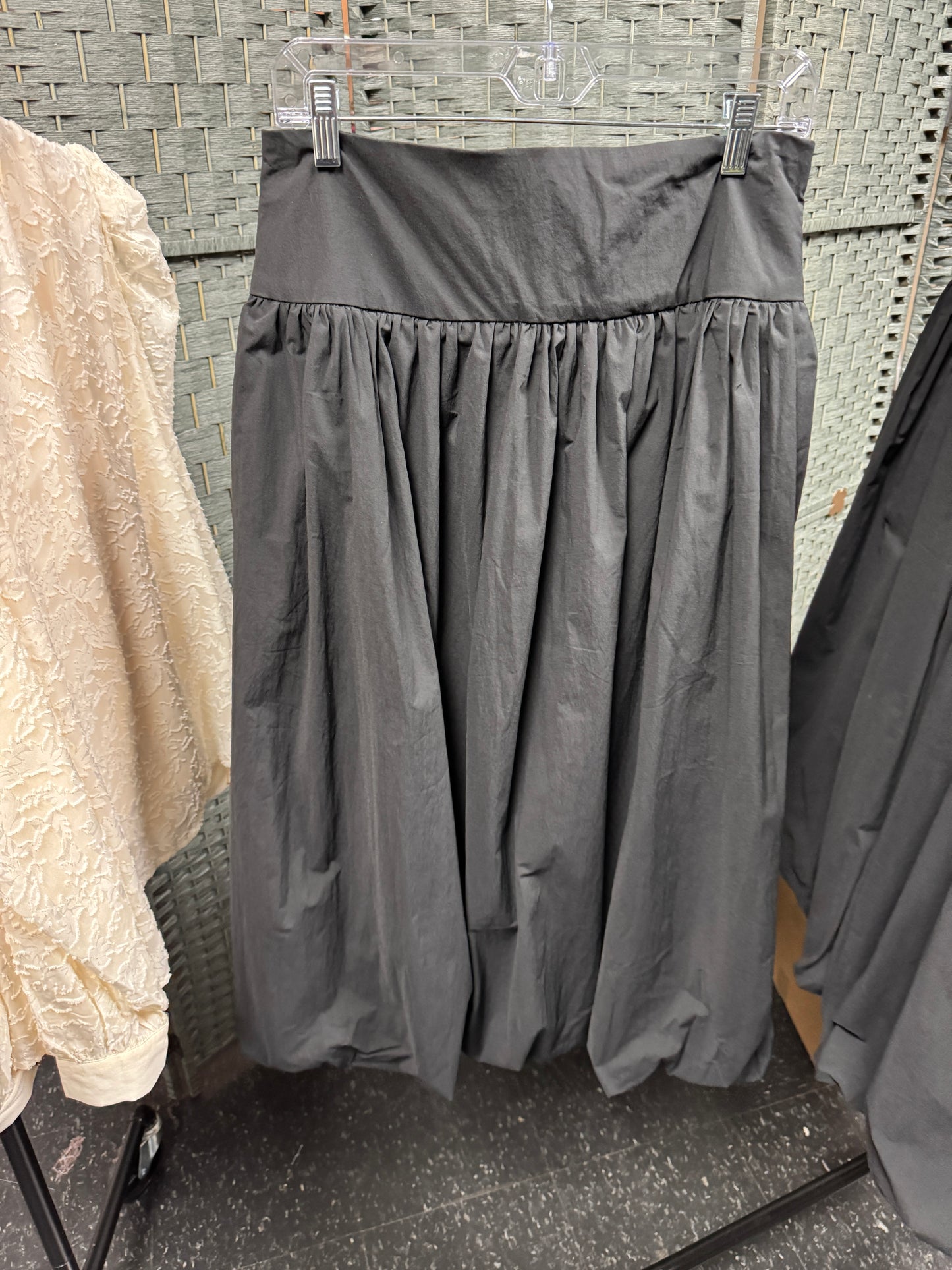 Black Midi Tulip Skirt