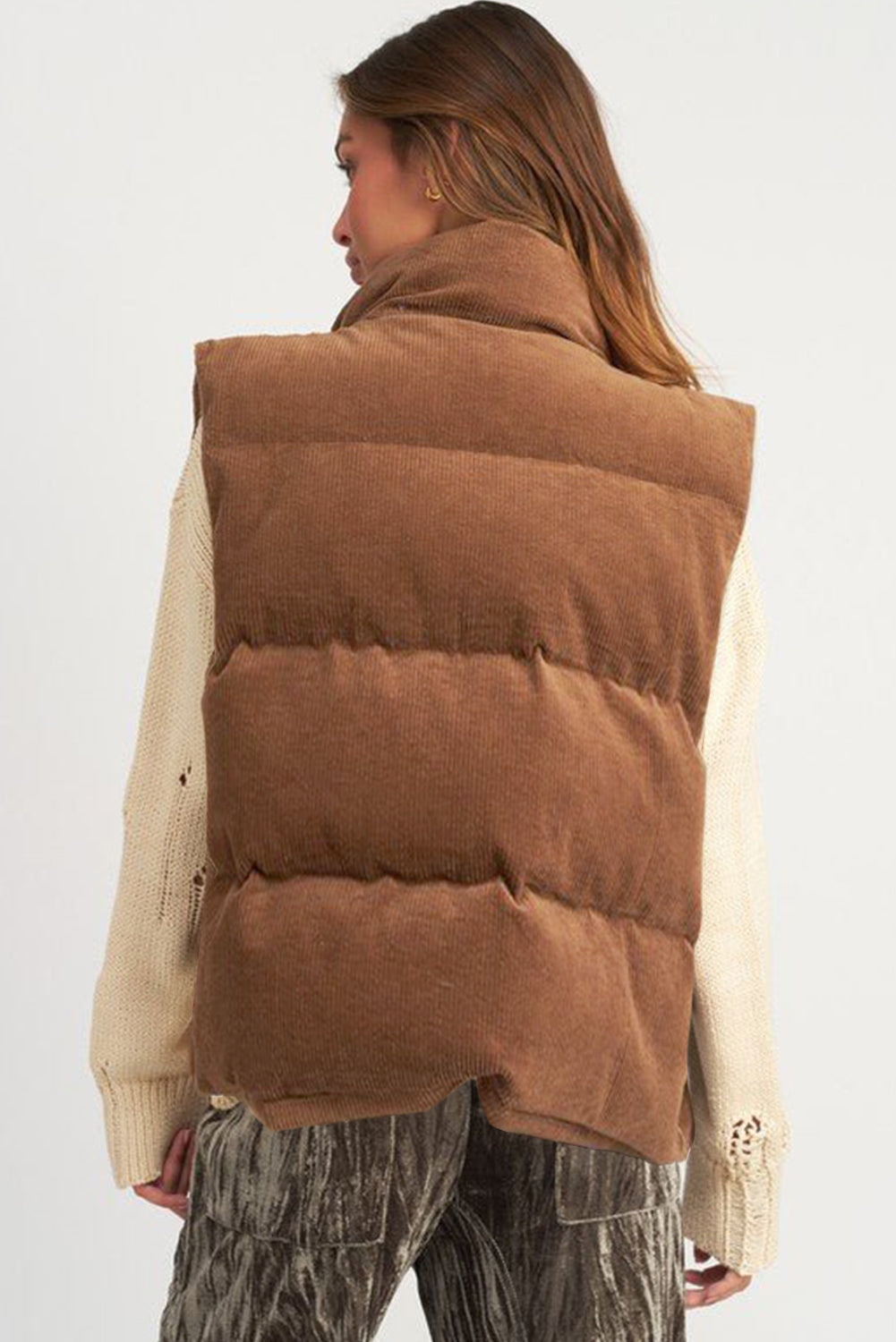 The Lori Cord Puffer Vest