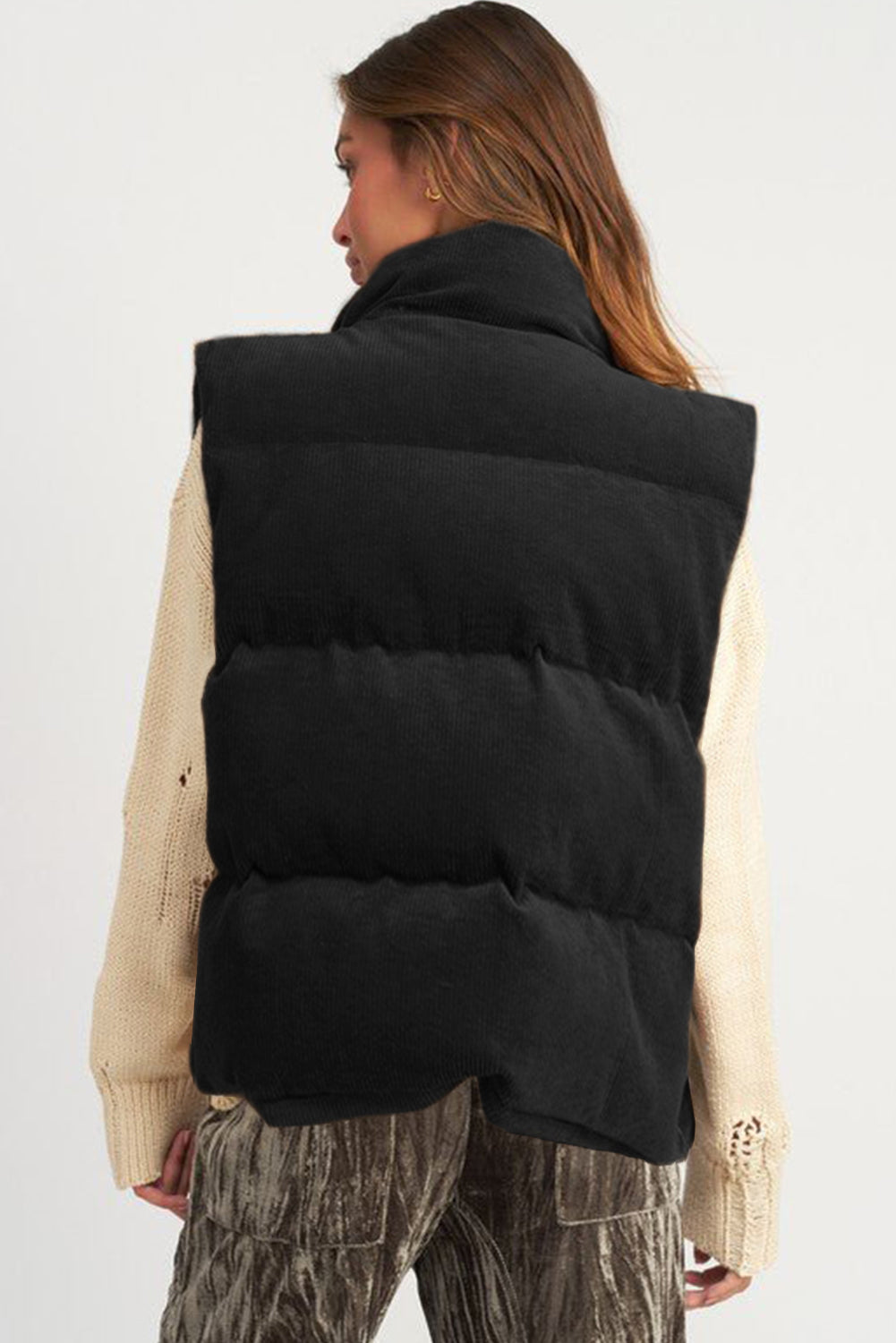 The Lori Cord Puffer Vest