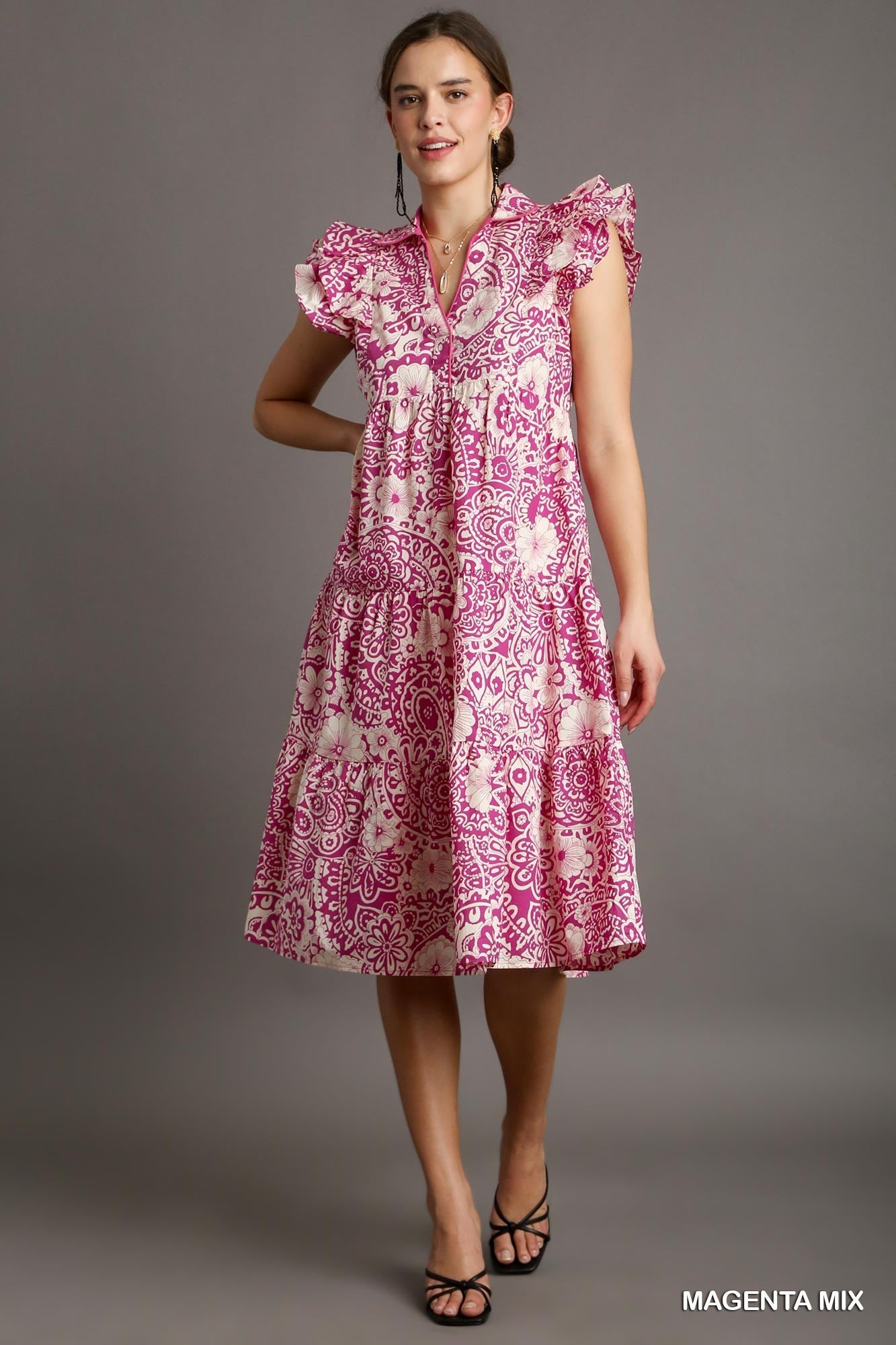 The Marianna Pink Floral Dress