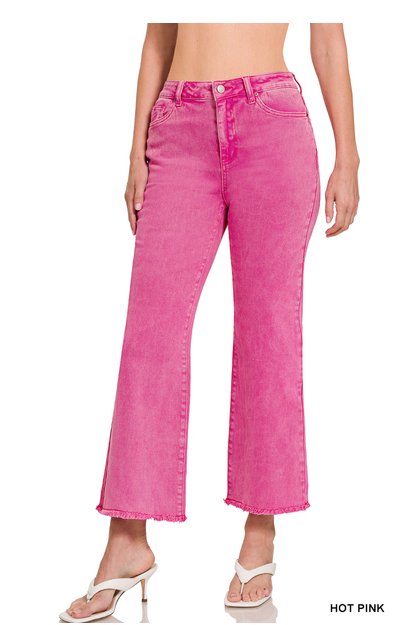 The Andie Frayed Hem Pants 27"