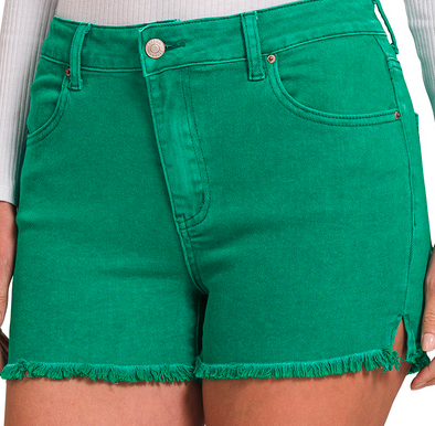 Acid Washed Denim Shorts