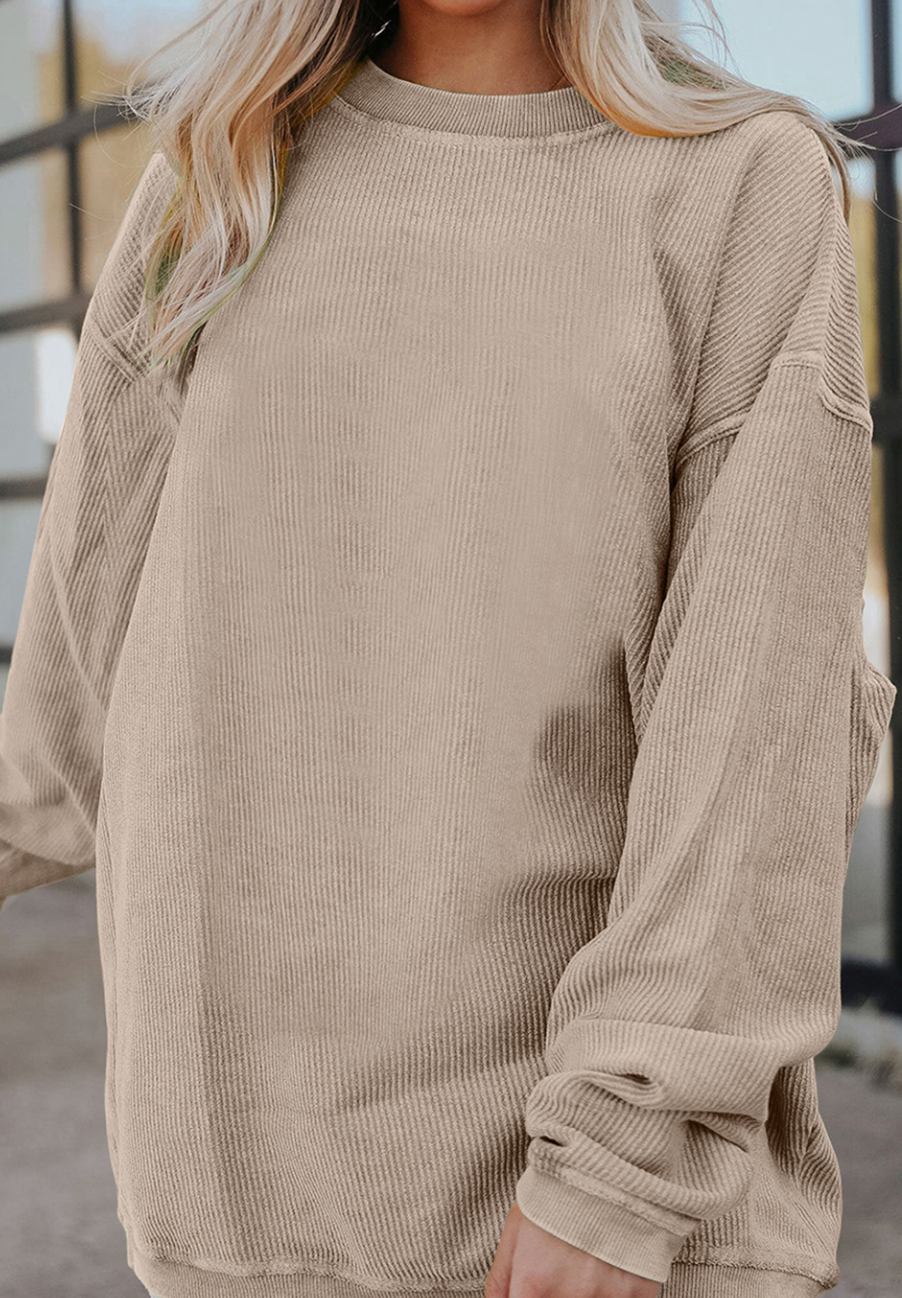 Ribbed Cord Sweatshirt