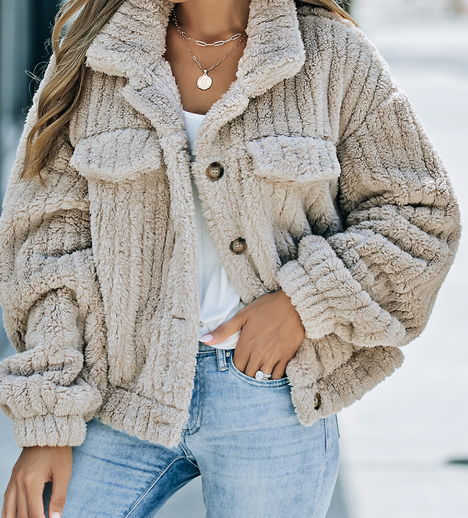 Plush Fleece Button up Jacket
