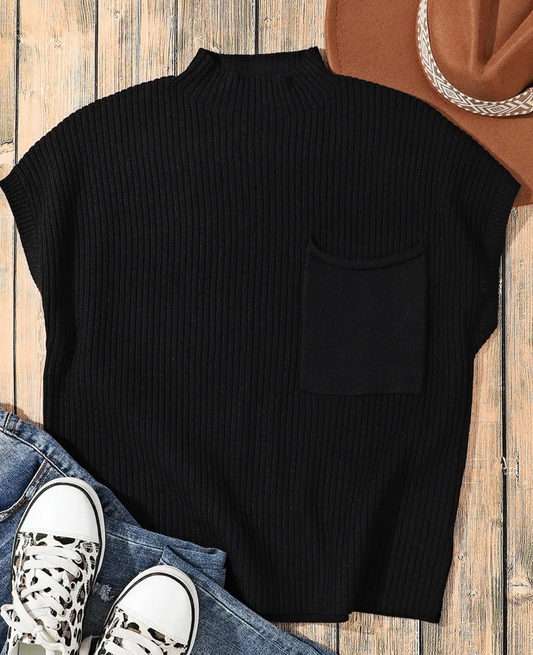 Ribbed SS Sweater
