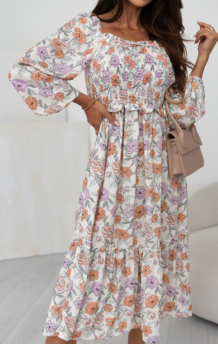 The Erin Floral Smocked Dress