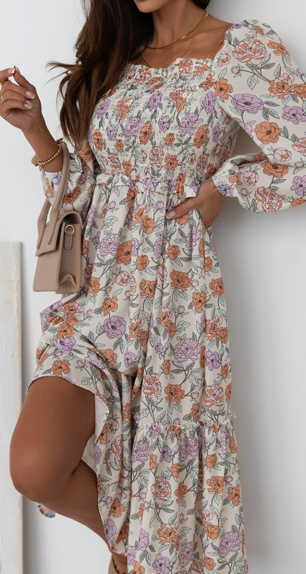 The Erin Floral Smocked Dress