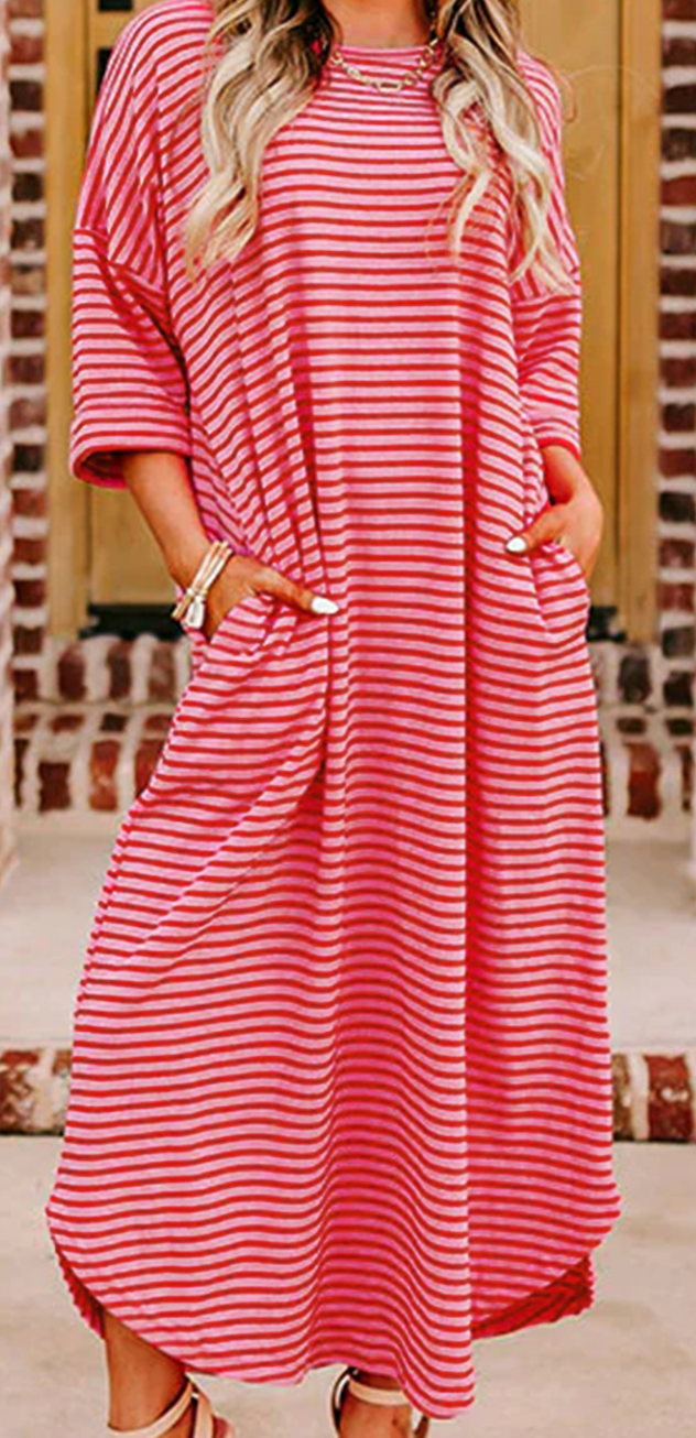 Strawberry Wine TShirt Maxi Dress