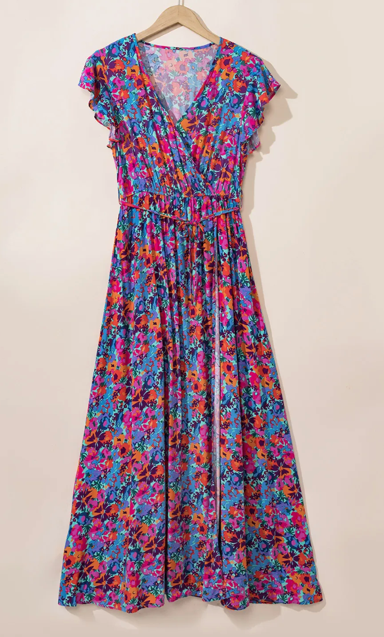 Floral Wrap Maxi Dress