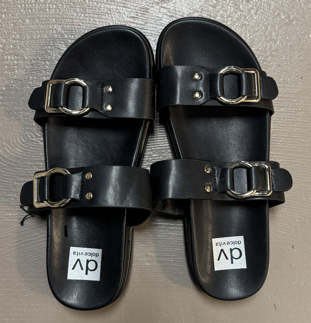 Black Buckle Sandals by Dolce Vita