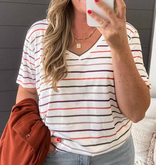 Curvy Striped Tee