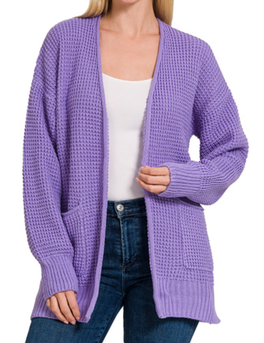 Waffle Knit Cardigan