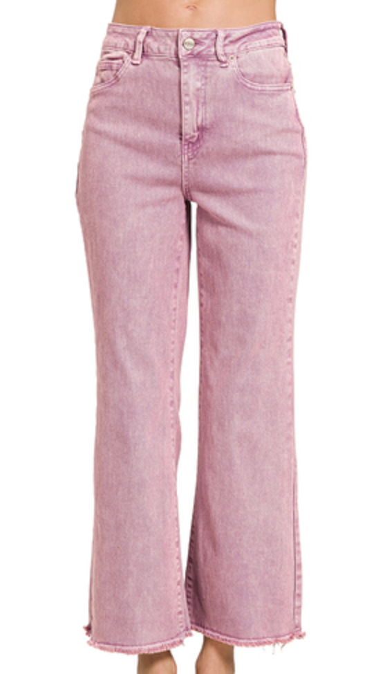 The Andie Frayed Hem Pants 27"