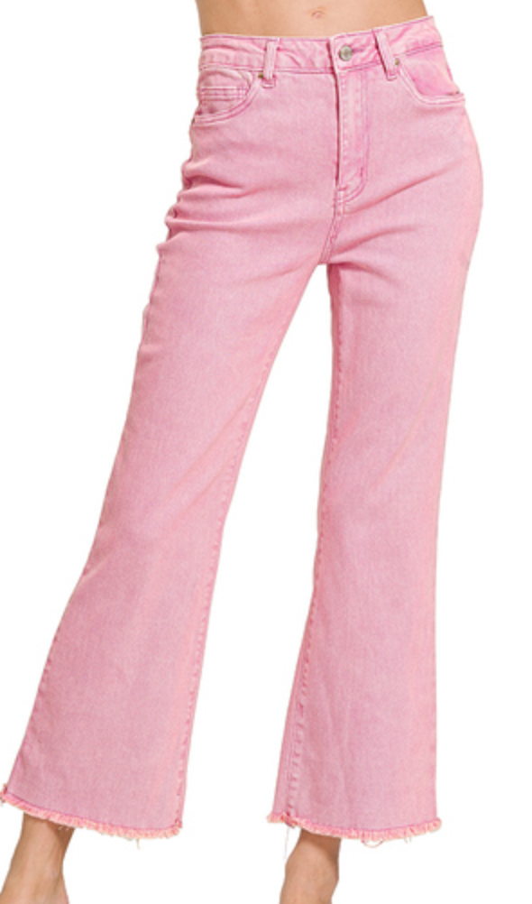The Andie Frayed Hem Pants 27"