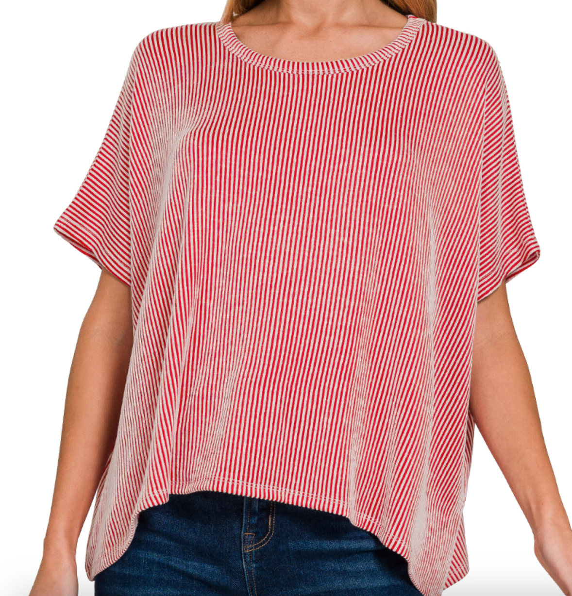 Oversized SS Ribbed Tee