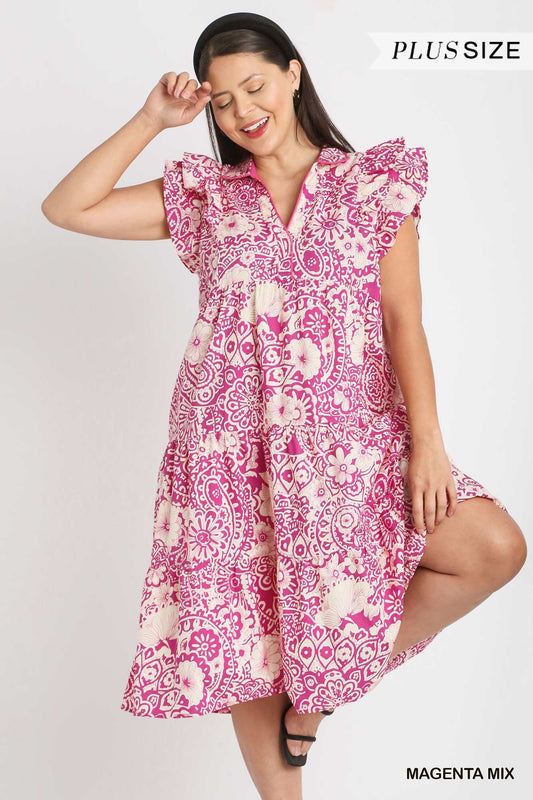 The Marianna Pink Floral Dress