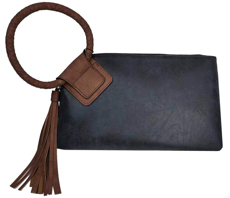 Two Toned Boho Wristlet