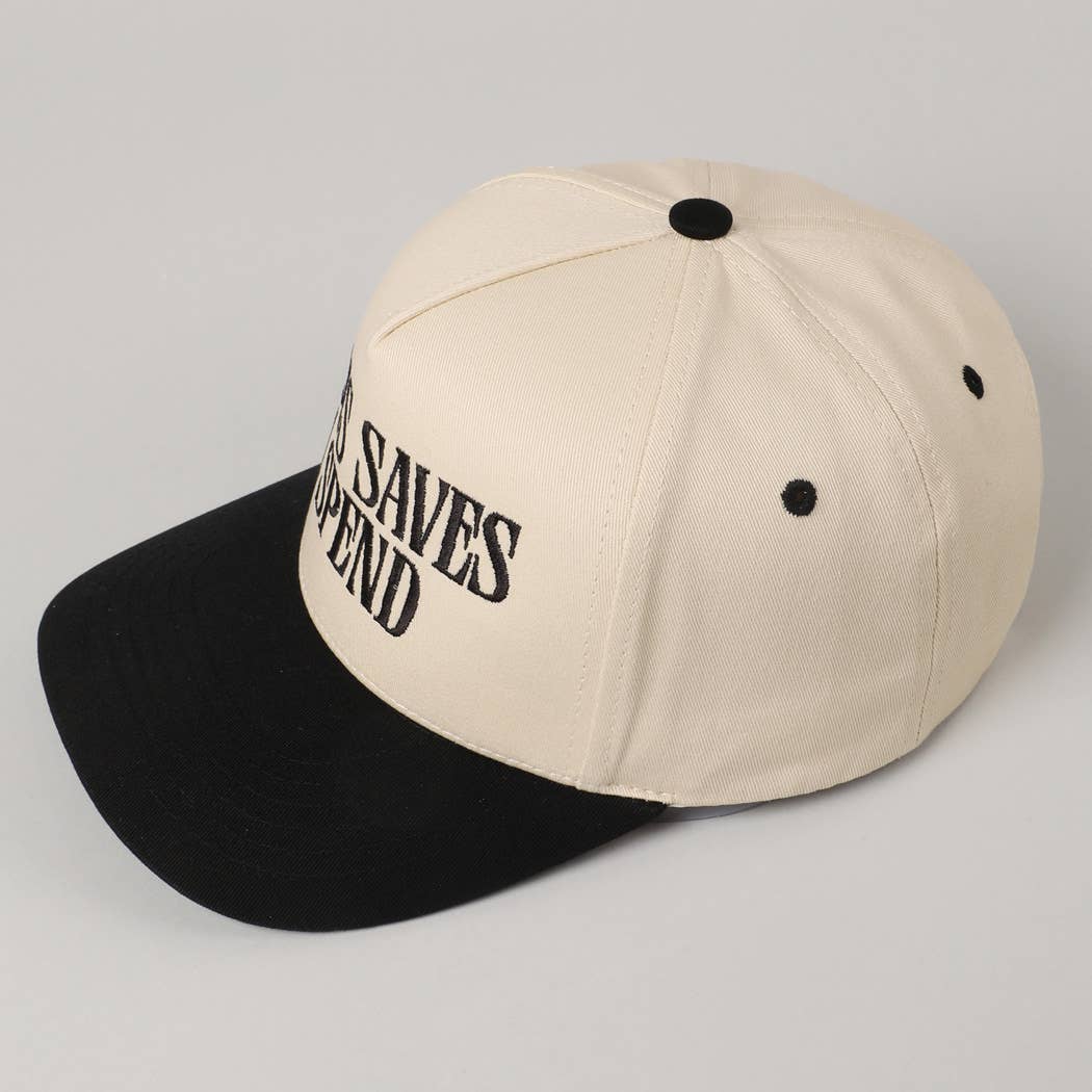 Jesus Saves, I Spend Embroidery Trucker Hat