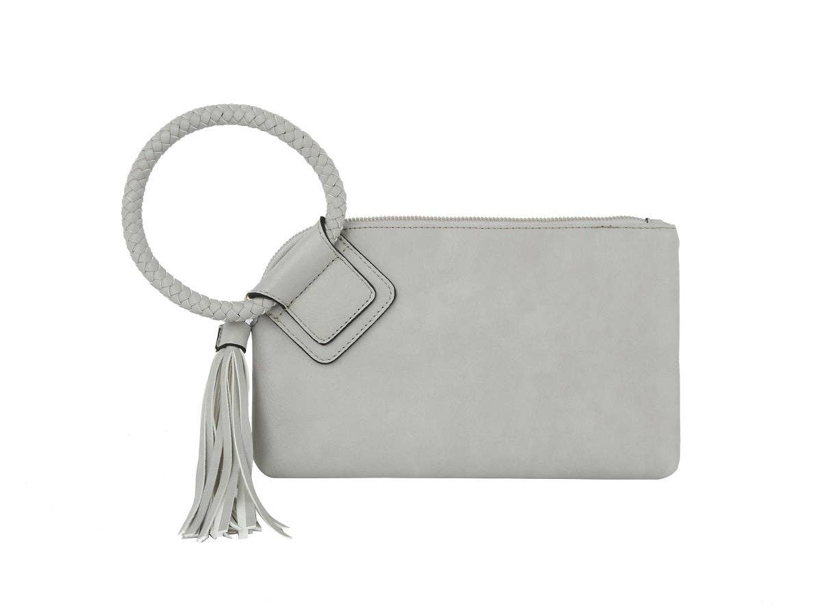 Boho Vegan Leather Wristlet/Clutch