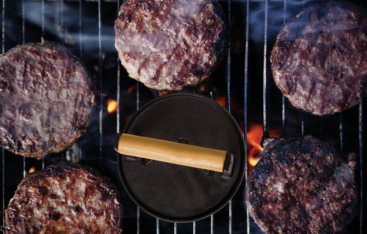 Jim Beam 7" Cast Iron Burger Press.
