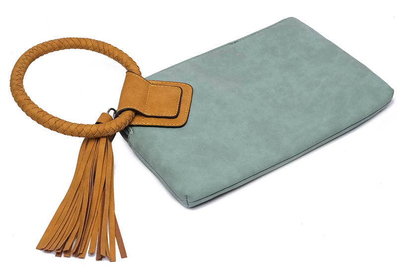 Two Toned Boho Wristlet