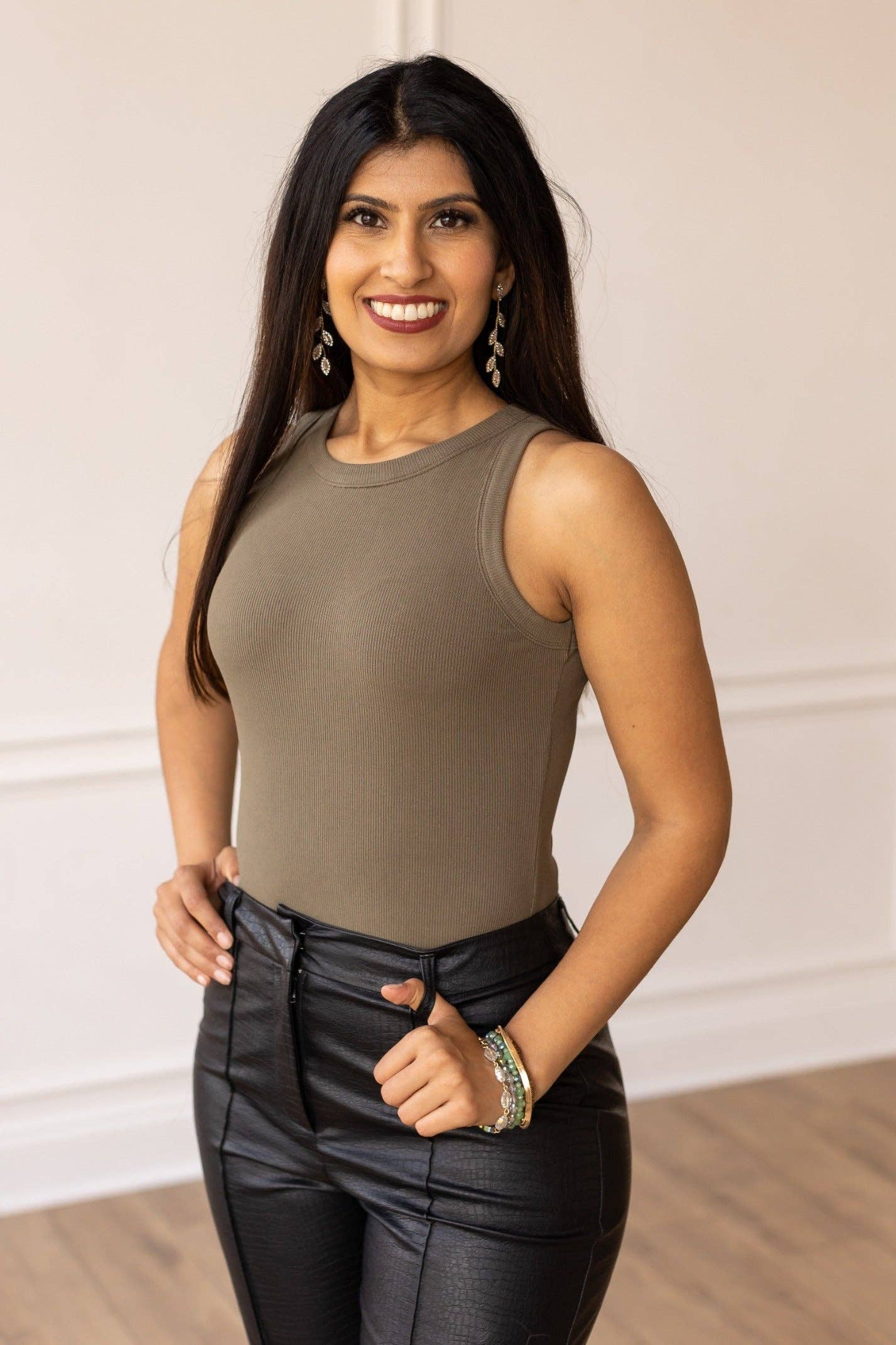 The Maddy Olive Bodysuit