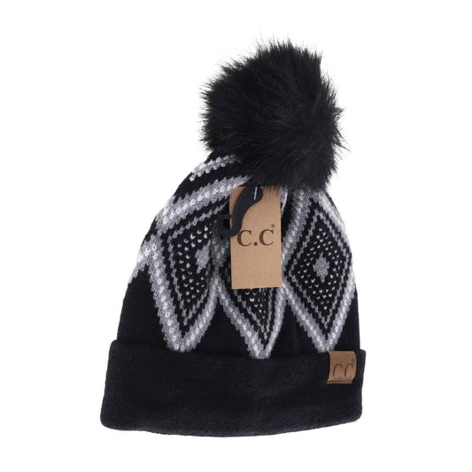 Diamond Geometric Beanie