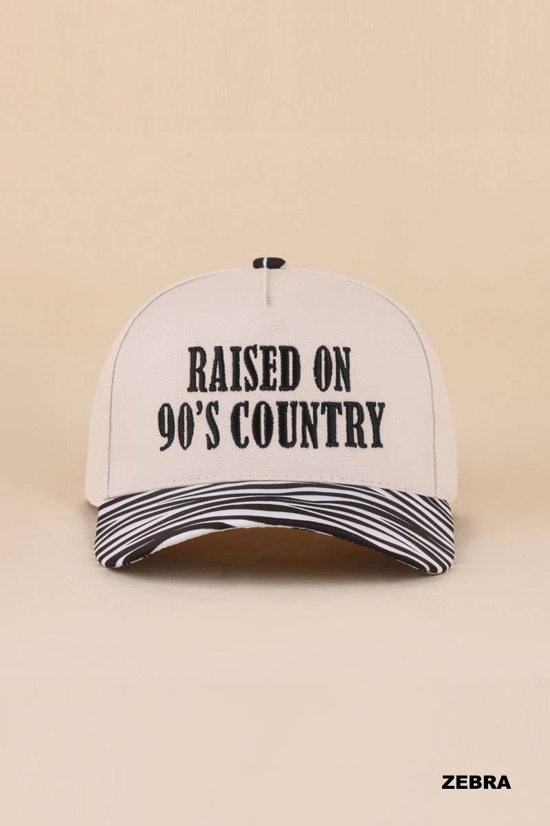 Raised On 90's Country Two Tone Snapback Hat Zenana Consgt.