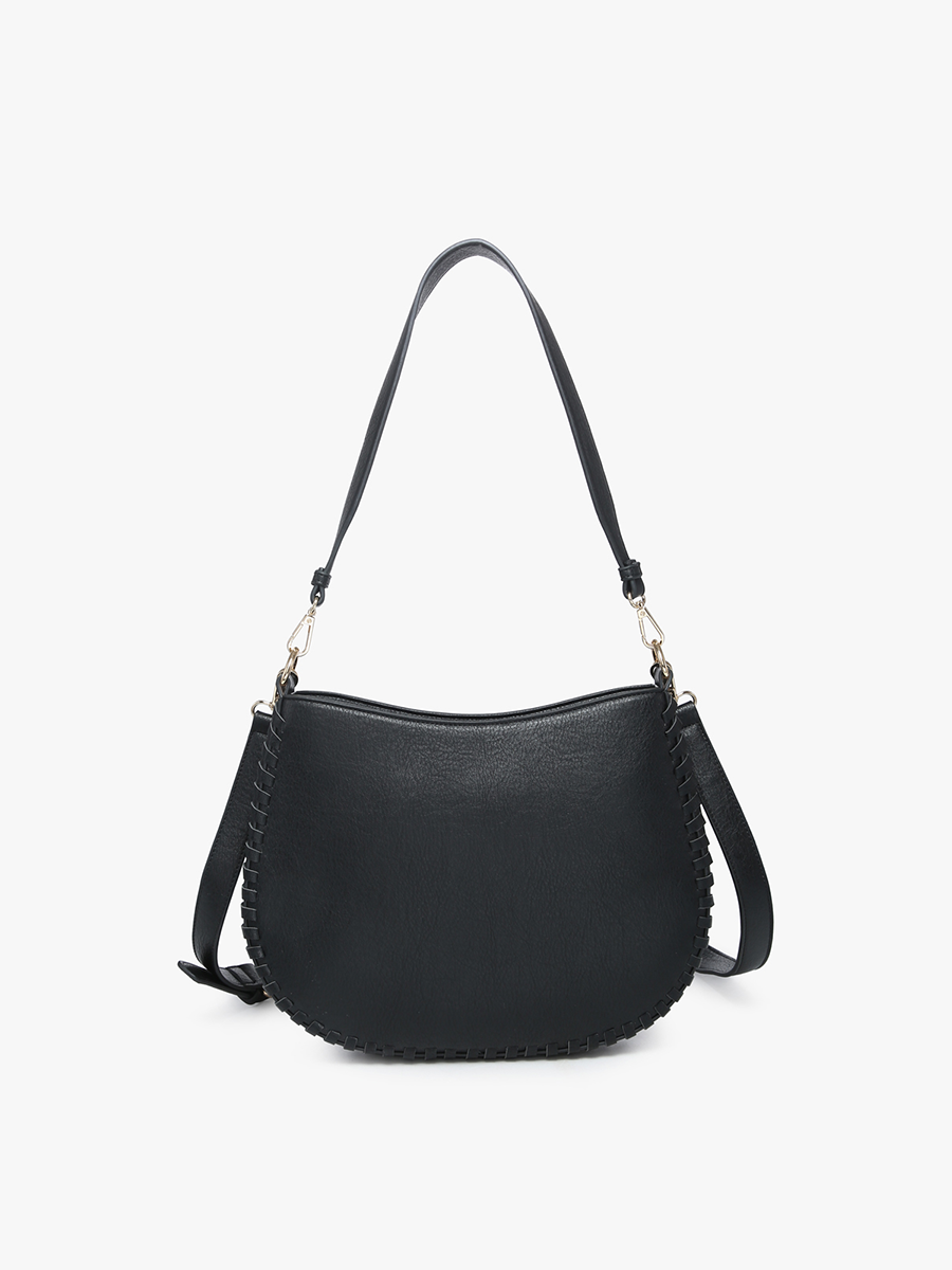 Jen & Co. Raquel Whipstitch Trim Saddle Bag