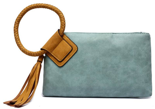 Two Toned Boho Wristlet