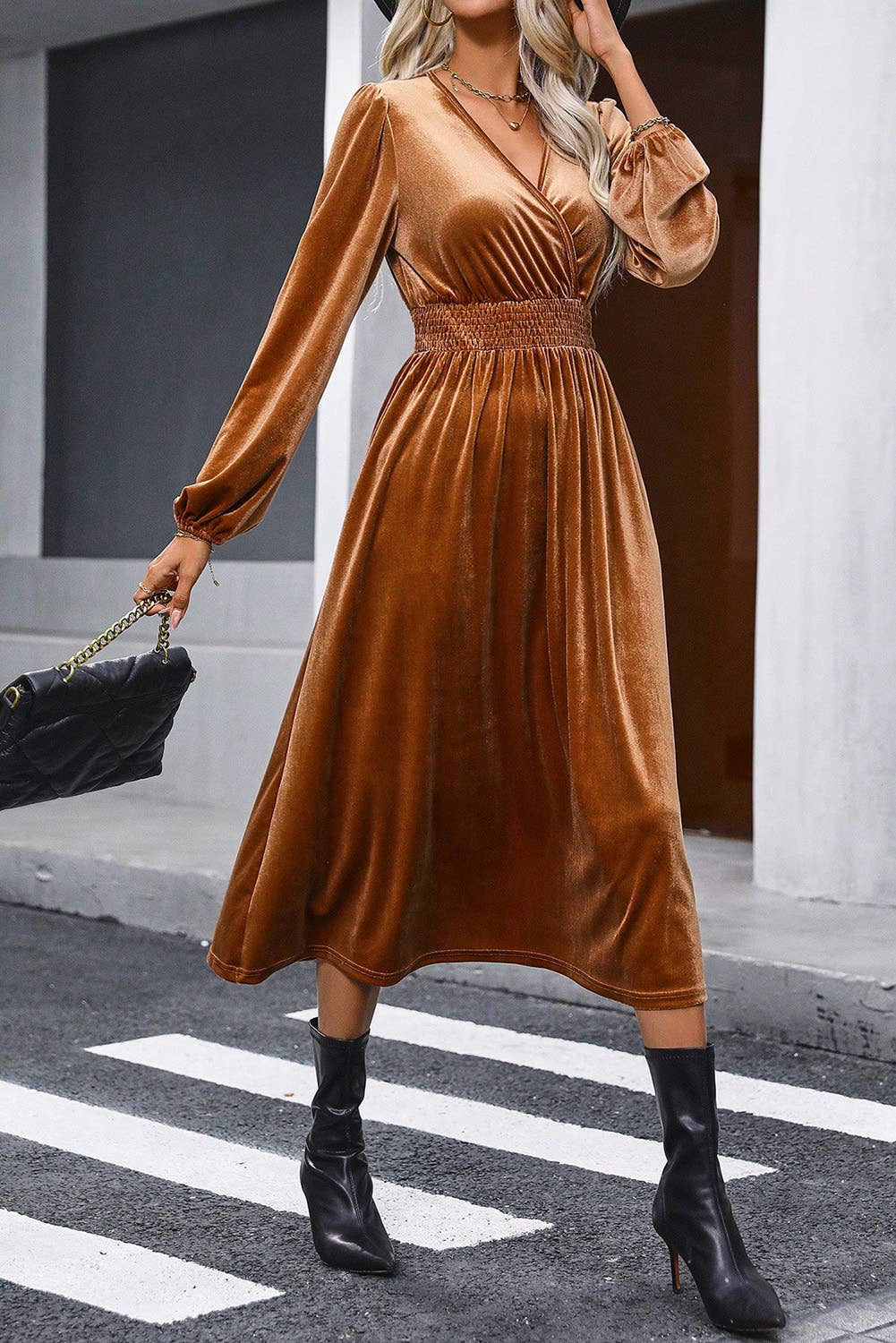 The Naomi Velvet Midi Dress