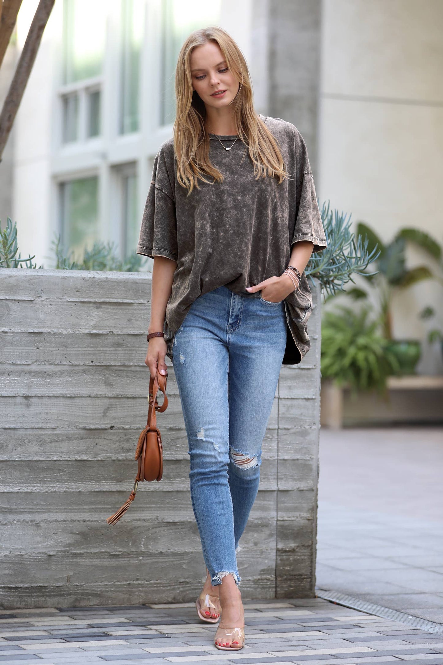 Acid Washed Oversized Tee