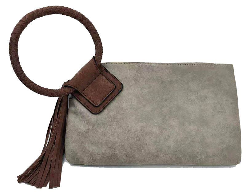 Two Toned Boho Wristlet