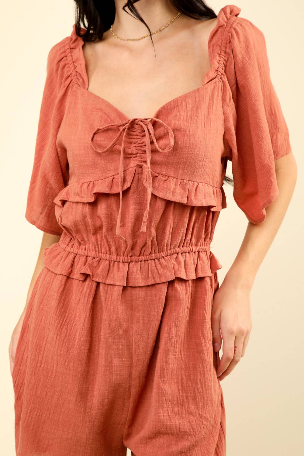 The Kayla Woven Romper