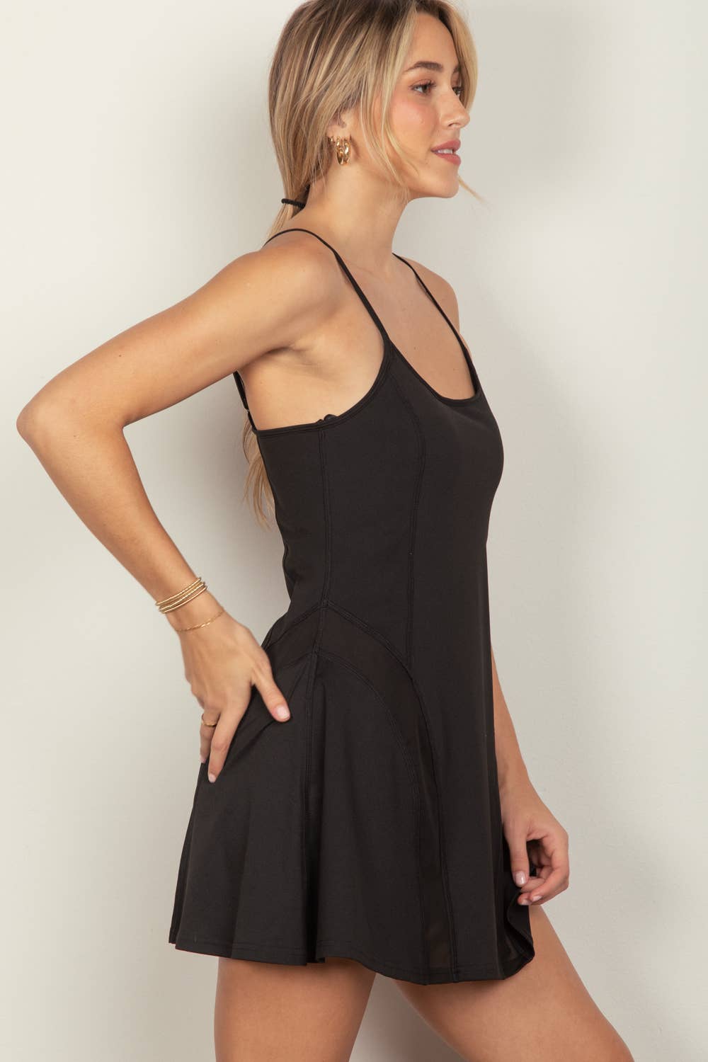 Tennis Mini Dress with Mesh Detail