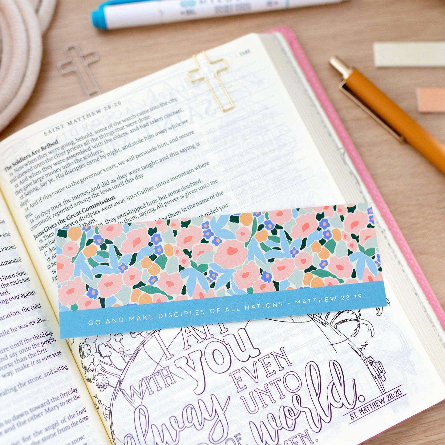 Ryan & Rose - Bookmark + Cross Paper Clips