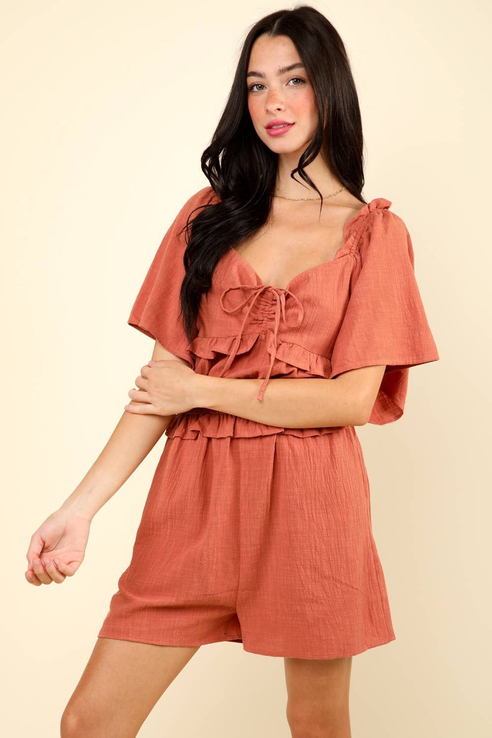 The Kayla Woven Romper