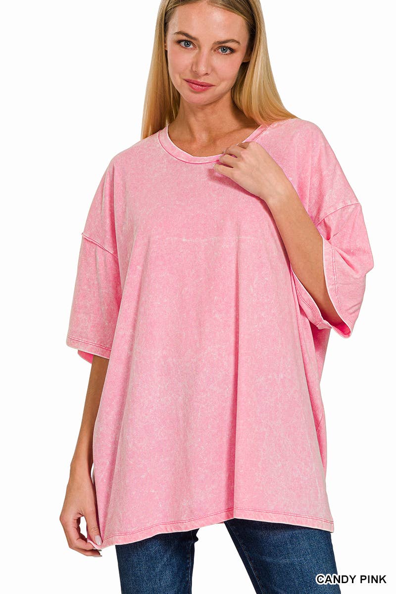 Acid Washed Oversized Tee