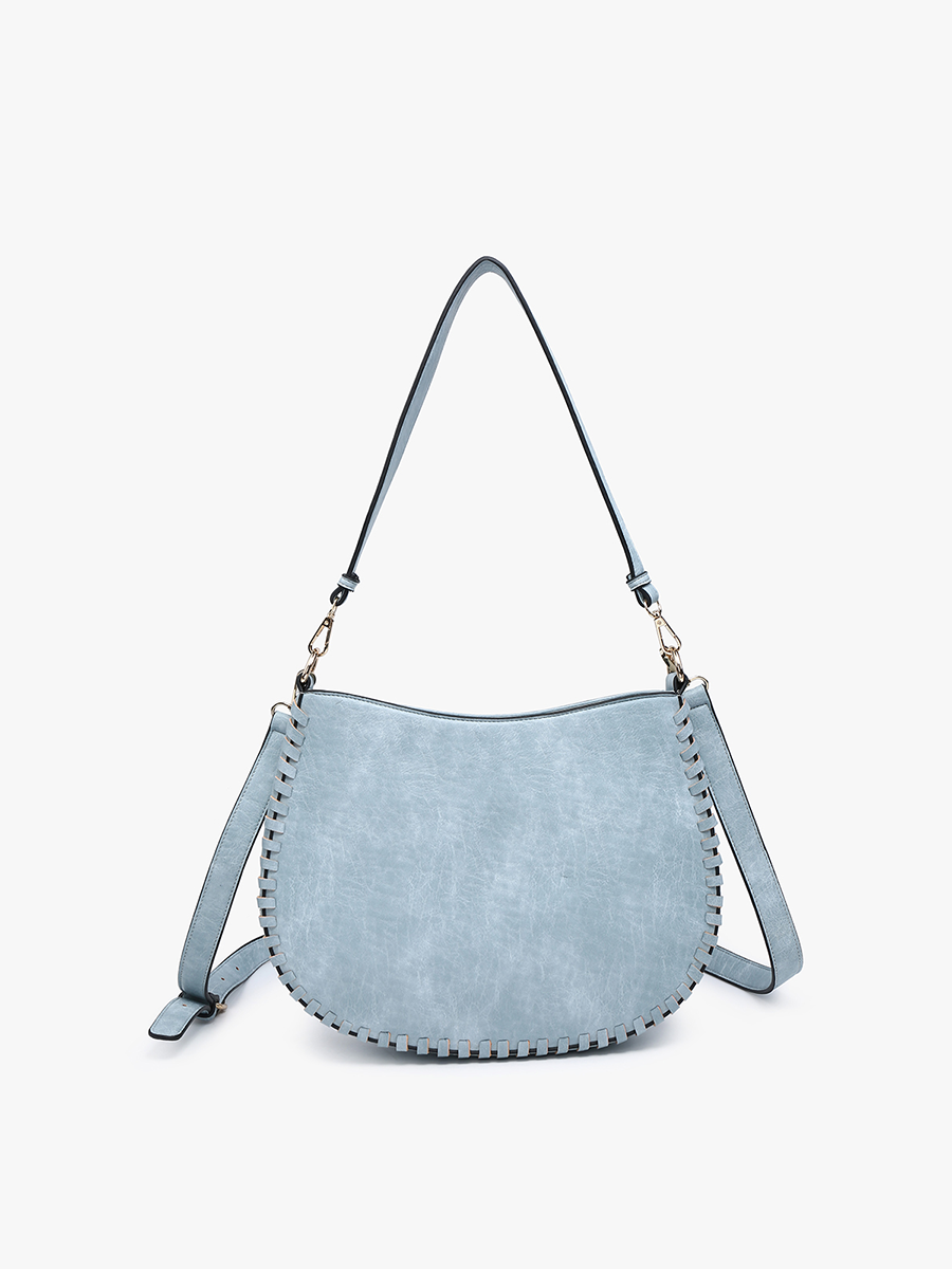 Jen & Co. Raquel Whipstitch Trim Saddle Bag