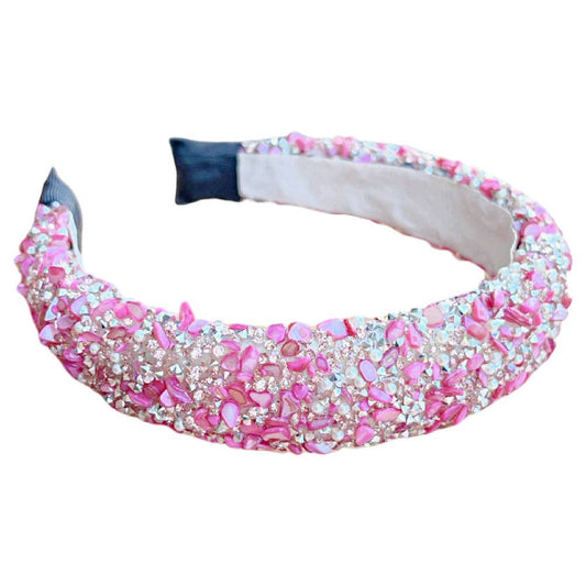 All That Glitters Headband - Pink + Silver