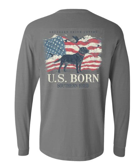Southern Fried Cotton-US Born LS Tee