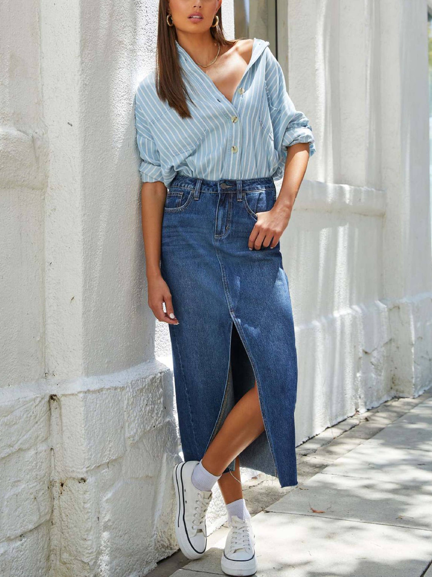 The Amber Denim Skirt