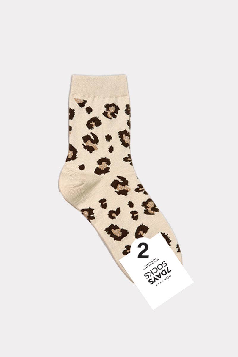 Women's Crew Leopard Socks
