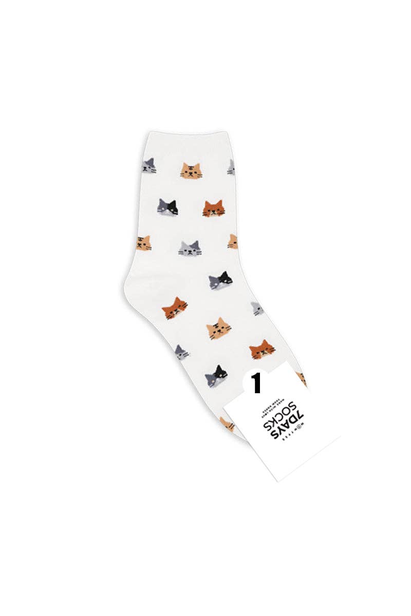 Women's Crew Cat Friends Socks