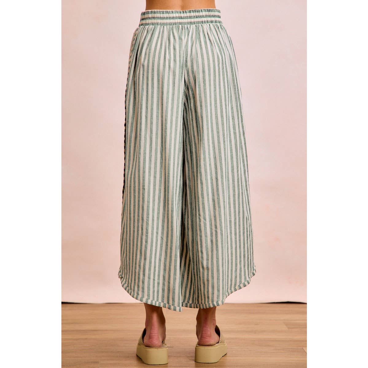 Wide Leg Pants w/eyelet lace