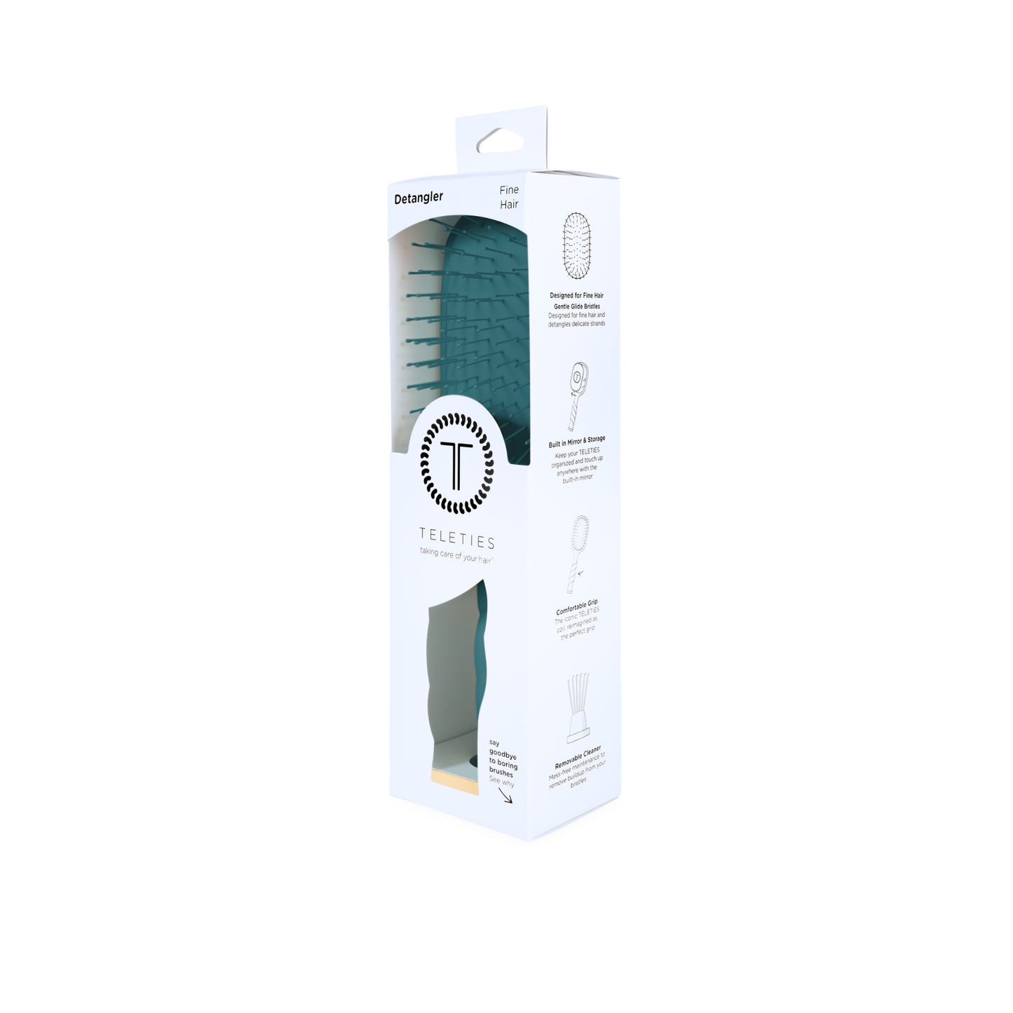 TELETIES - Detangler Fine Hair - Teal With It