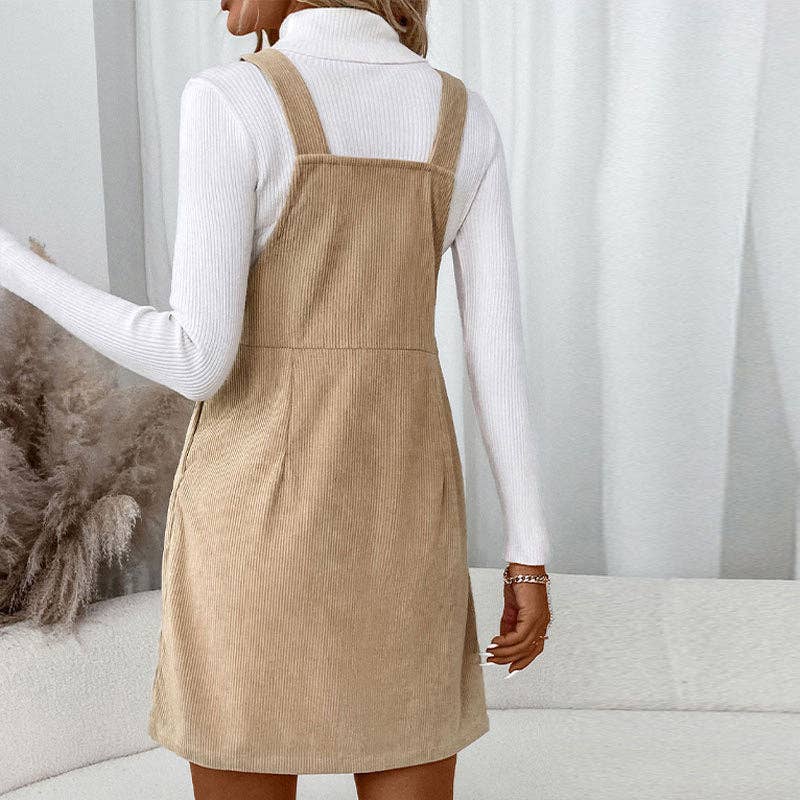 Cord Overall Dress