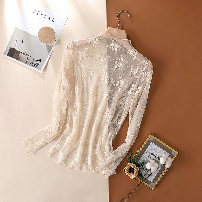 Floral Lace Sheer Top