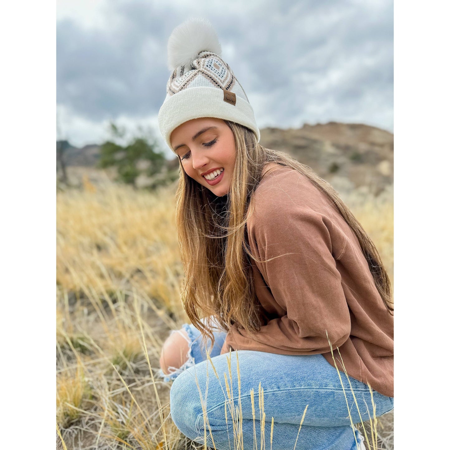 Diamond Geometric Beanie