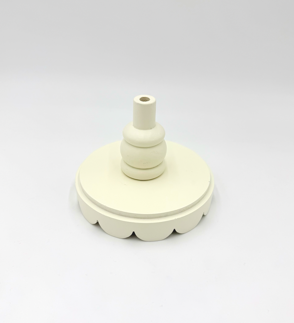 White Scalloped Base